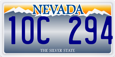 NV license plate 10C294