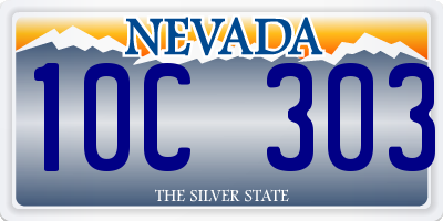 NV license plate 10C303