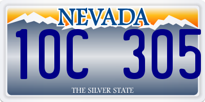NV license plate 10C305