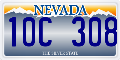 NV license plate 10C308