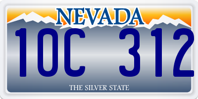 NV license plate 10C312