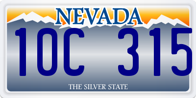 NV license plate 10C315