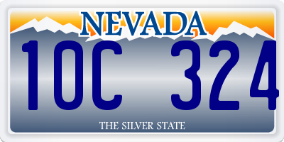 NV license plate 10C324