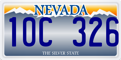 NV license plate 10C326