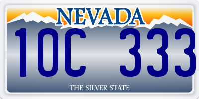 NV license plate 10C333
