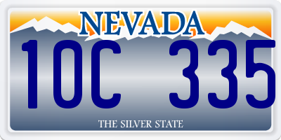 NV license plate 10C335