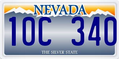 NV license plate 10C340