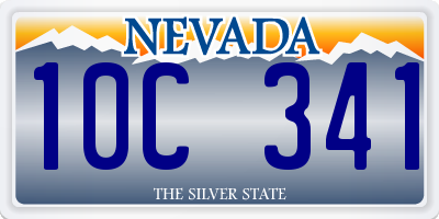 NV license plate 10C341