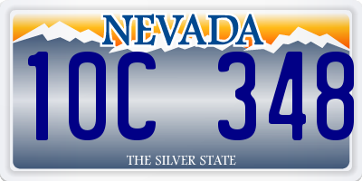 NV license plate 10C348