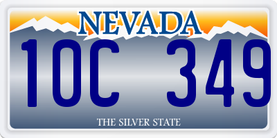 NV license plate 10C349