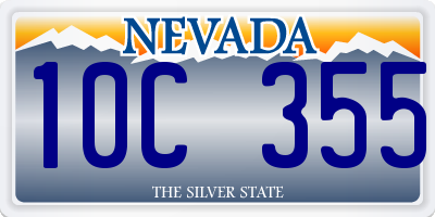 NV license plate 10C355