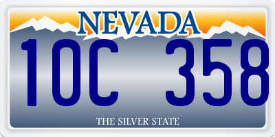 NV license plate 10C358