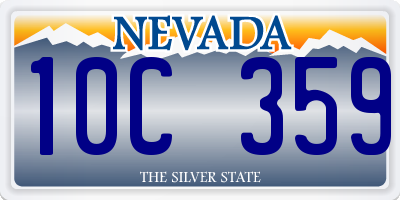 NV license plate 10C359