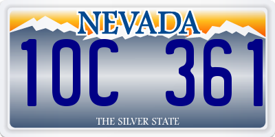 NV license plate 10C361
