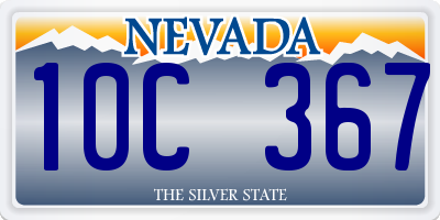 NV license plate 10C367