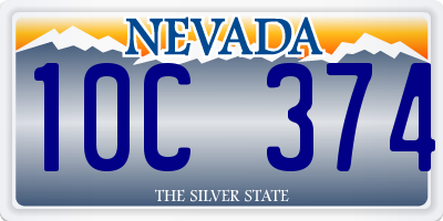 NV license plate 10C374