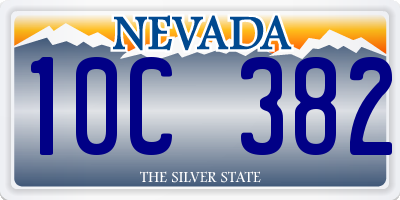 NV license plate 10C382