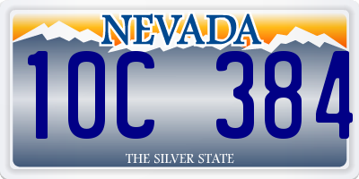 NV license plate 10C384