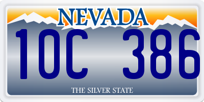 NV license plate 10C386