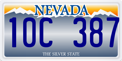 NV license plate 10C387