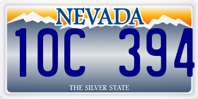 NV license plate 10C394