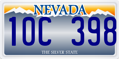 NV license plate 10C398