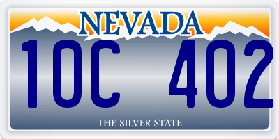 NV license plate 10C402