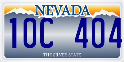 NV license plate 10C404