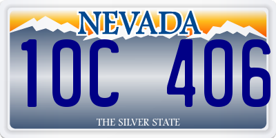 NV license plate 10C406