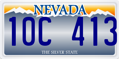 NV license plate 10C413