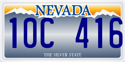 NV license plate 10C416