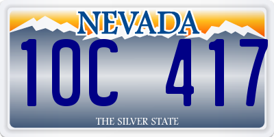 NV license plate 10C417