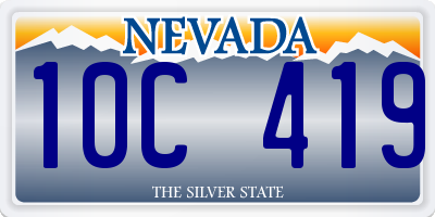 NV license plate 10C419