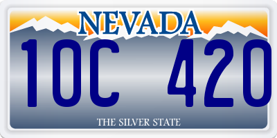 NV license plate 10C420