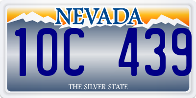 NV license plate 10C439