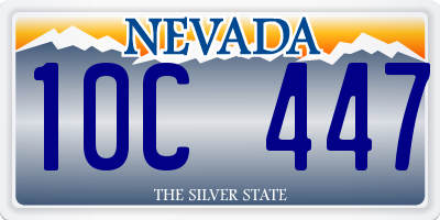 NV license plate 10C447