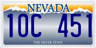 NV license plate 10C451