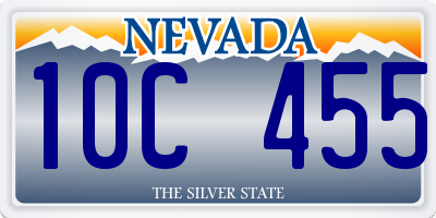 NV license plate 10C455