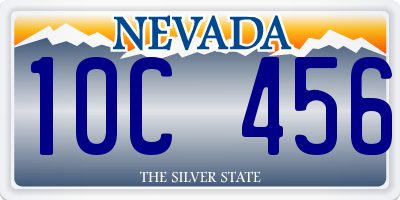 NV license plate 10C456