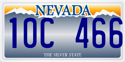 NV license plate 10C466