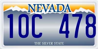NV license plate 10C478