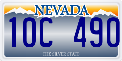 NV license plate 10C490