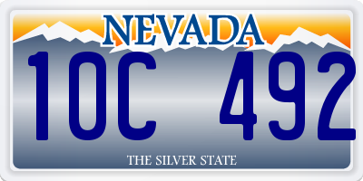 NV license plate 10C492