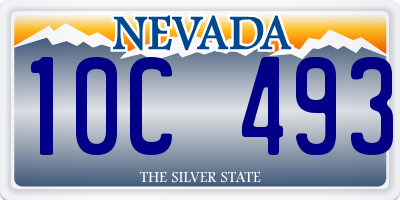 NV license plate 10C493