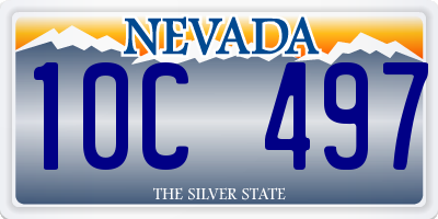 NV license plate 10C497