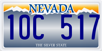NV license plate 10C517