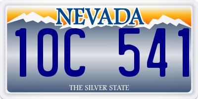 NV license plate 10C541