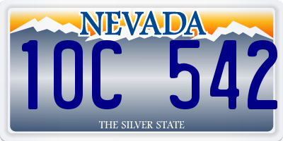 NV license plate 10C542