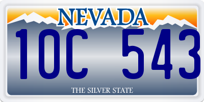 NV license plate 10C543