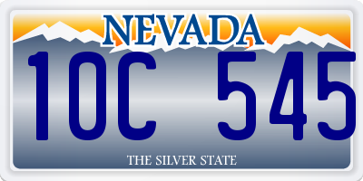 NV license plate 10C545